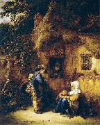 OSTADE, Isaack van Traveller at a Cottage Door oil on canvas
